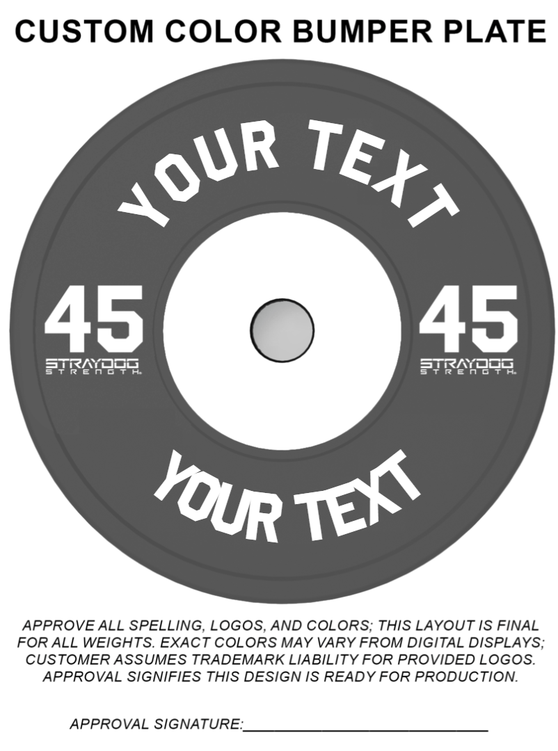 Customizer: Custom Color Bumper Plate