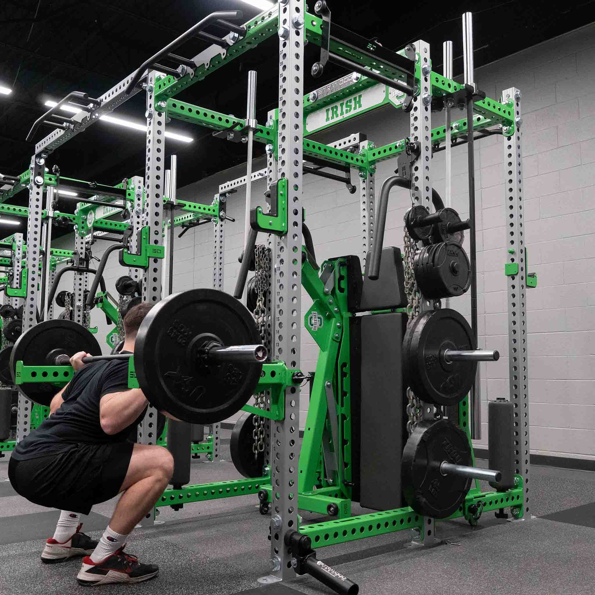 Wolverson Green Squat Rack Cap Multi Use Power Rack Versatile