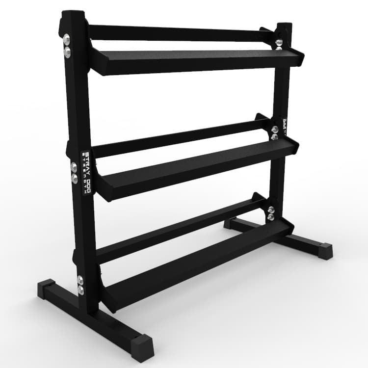 3-Tier Flat Tray Dumbbell Rack, Free Weights